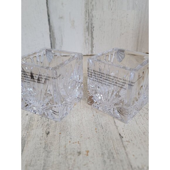 Waterford religious votive Angel LED Crystal tea light candle holder set - Picture 8 of 9